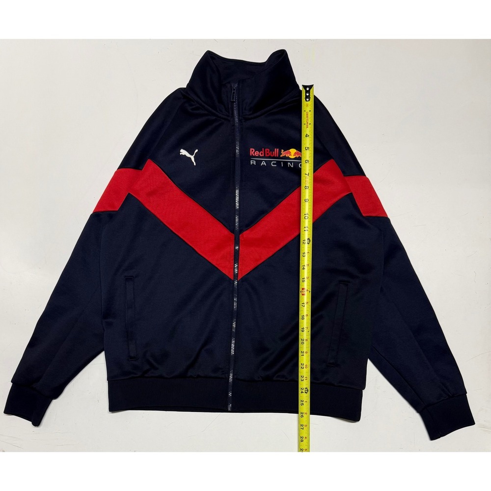 Puma Red Bull Racing Track Jacket Mens XL Navy Blue Red Formula 1 F1 Full Zip